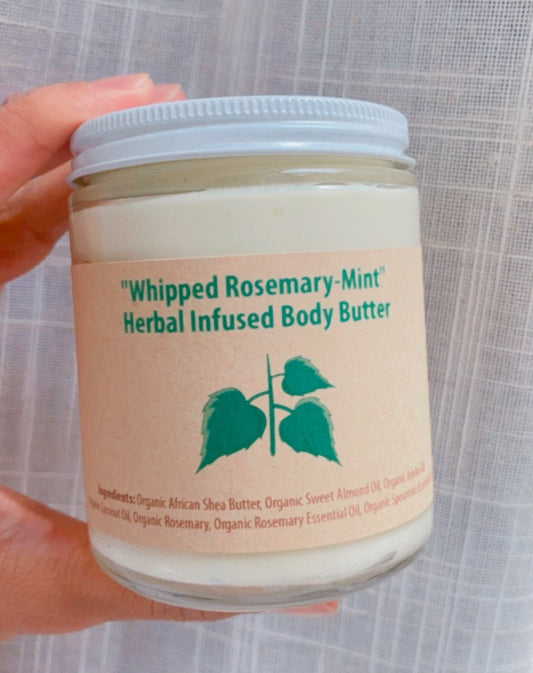 "Whipped Rosemary-Mint" Herbal Infused Body Butter