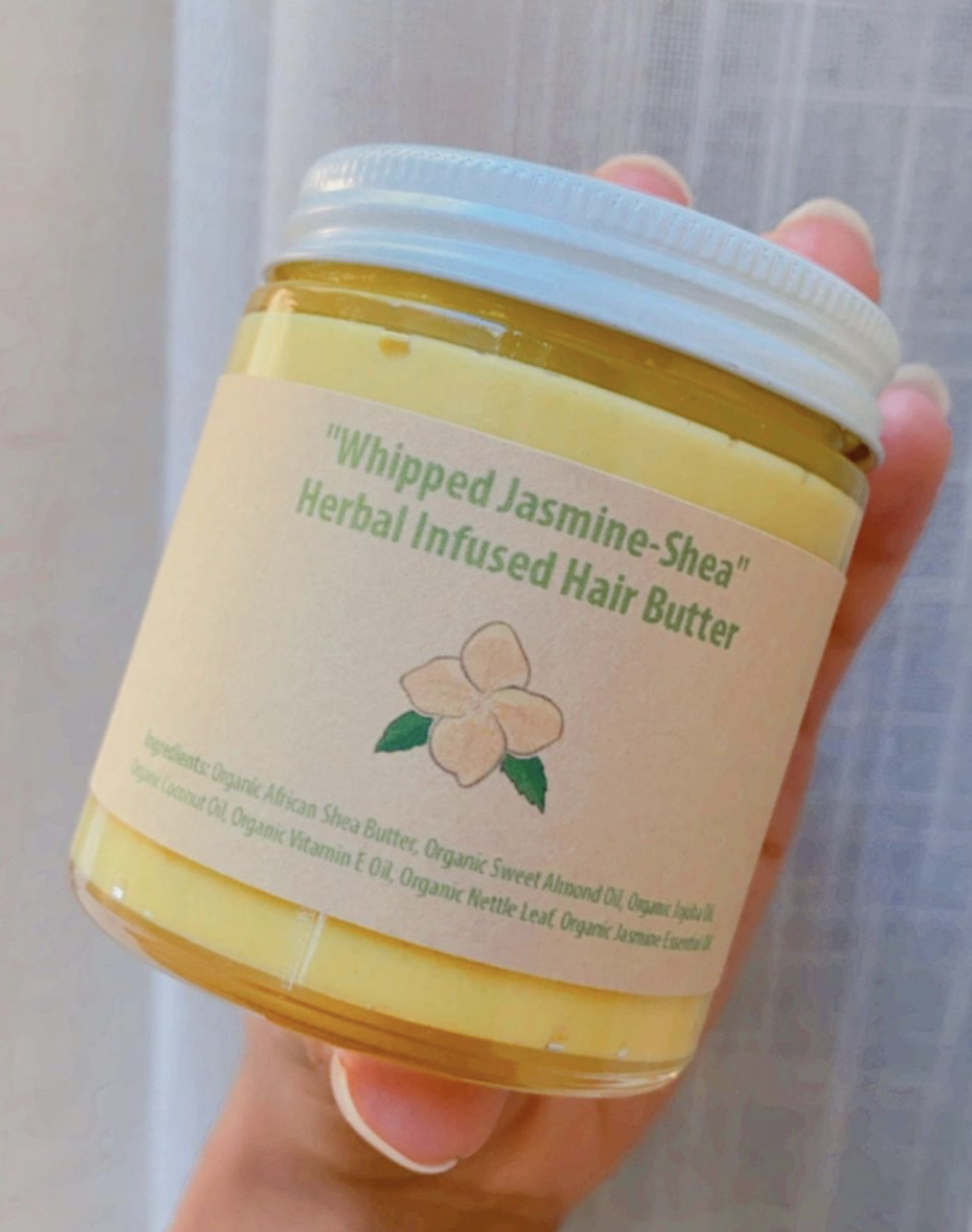 "Whipped Jasmine-Shea" Herbal Infused Hair Butter