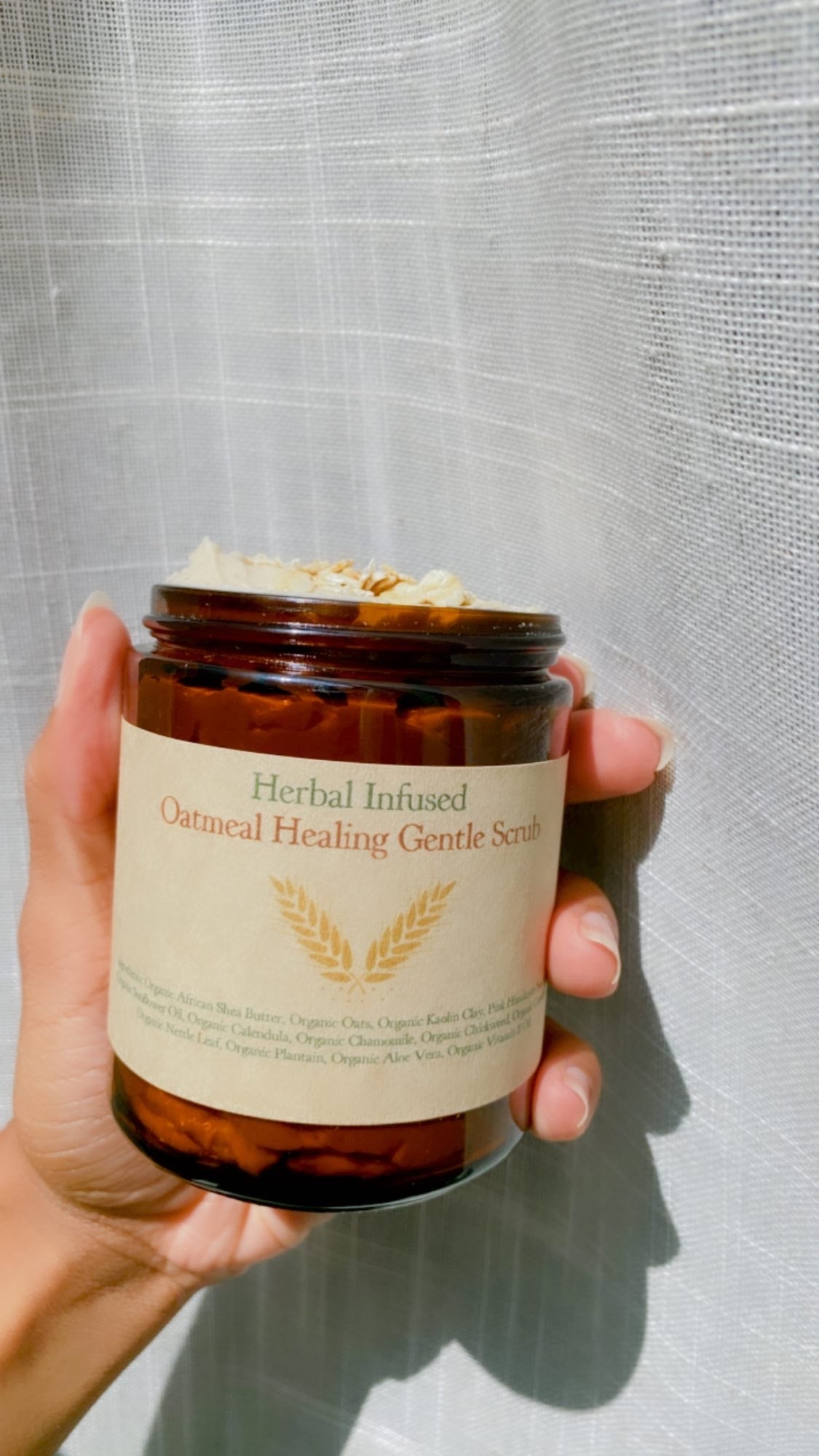 Herbal Infused Oatmeal Healing Gentle Scrub